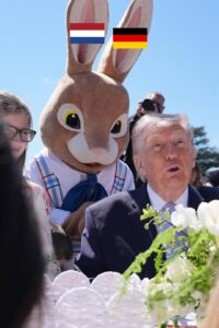 Profile picture April 8, 2026Wilhelmus van Nassouwe ben ik, de Paashaas van Donald Trump
